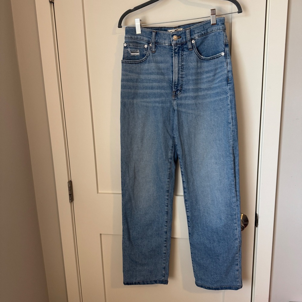 Madewell The Perfect Vintage Straight‎ Jean Medium Indigo Wash High Rise Size 26